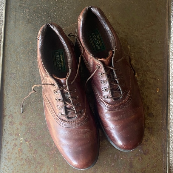 FootJoy Contour Series Men’s Brown Leather Golf LaceUp Oxfords. #54049.  11 1/2 main image 4